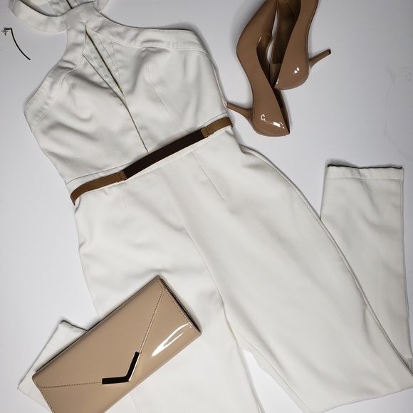 Missguided Pants - Missguided Off White Jumpsuit